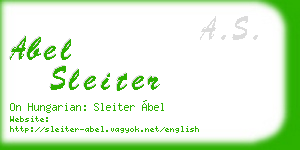 abel sleiter business card